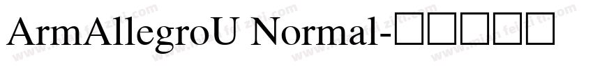 ArmAllegroU Normal字体转换